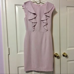 Calvin Klein Pink Ruffle Sheath Dress